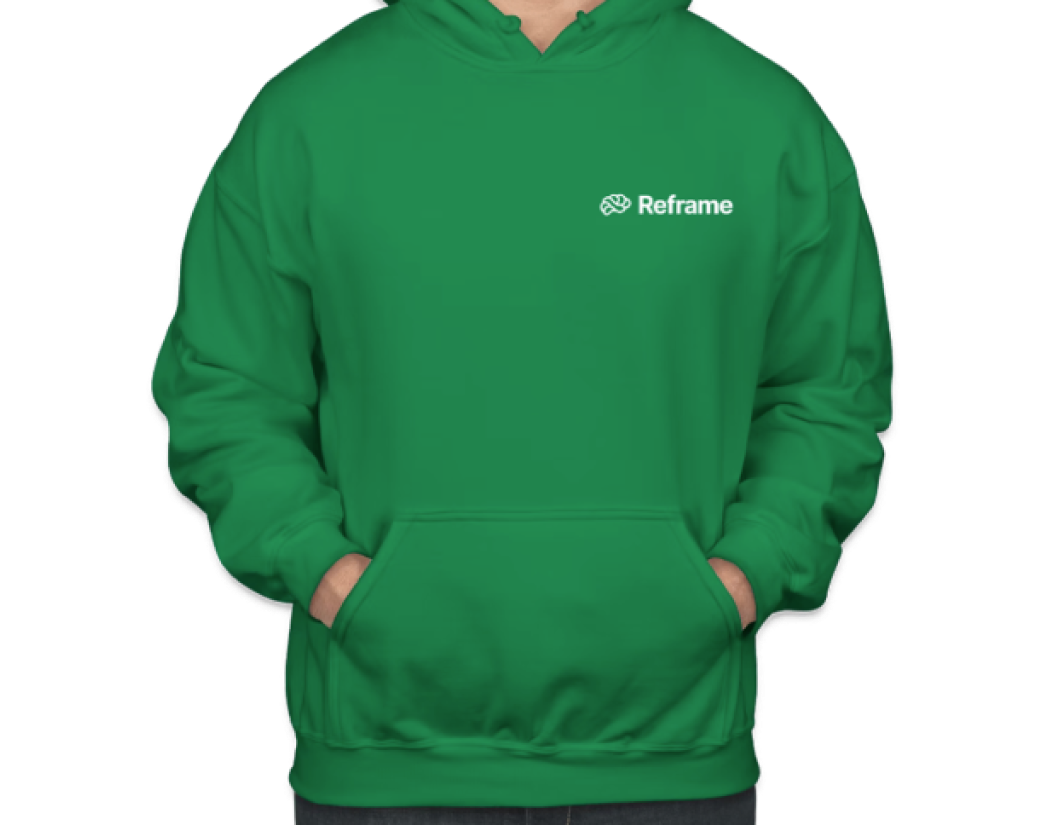 Unisex Reframe Logo Hoodie: Green