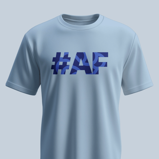 #AF Men's T-Shirt, Light Blue