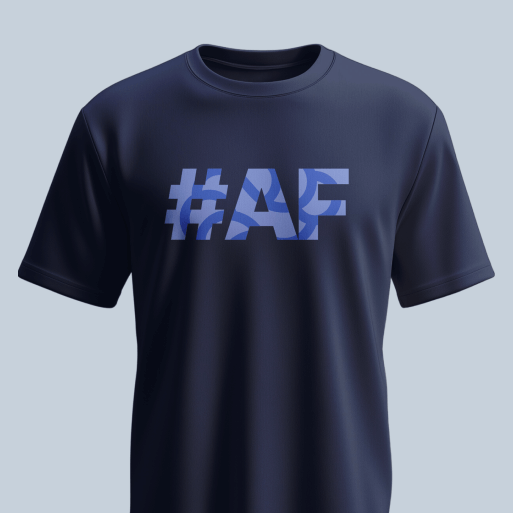 #AF Men's T-Shirt, Navy Blue