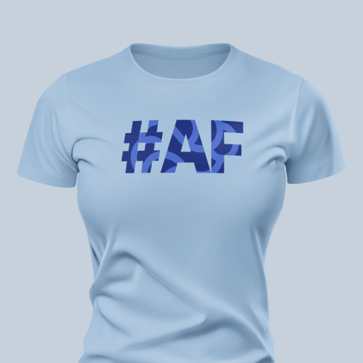 #AF Women's T-Shirt, Light Blue