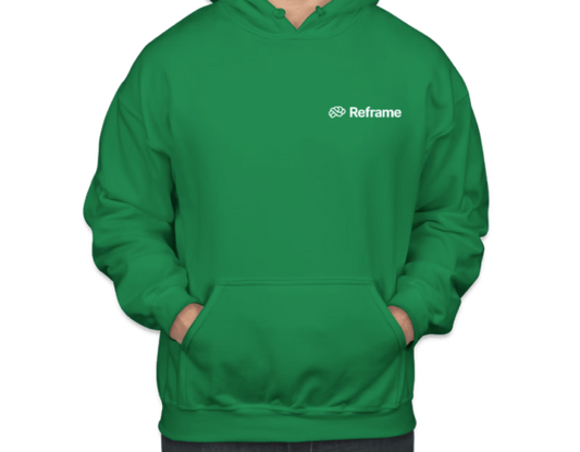 Unisex Reframe Logo Hoodie: Green