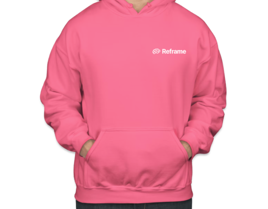 Unisex Reframe Logo Hoodie: Pink